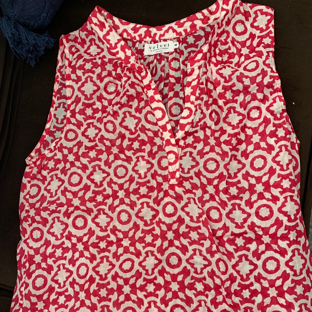 Velvet by Graham and Spencer sleeveless blouse.